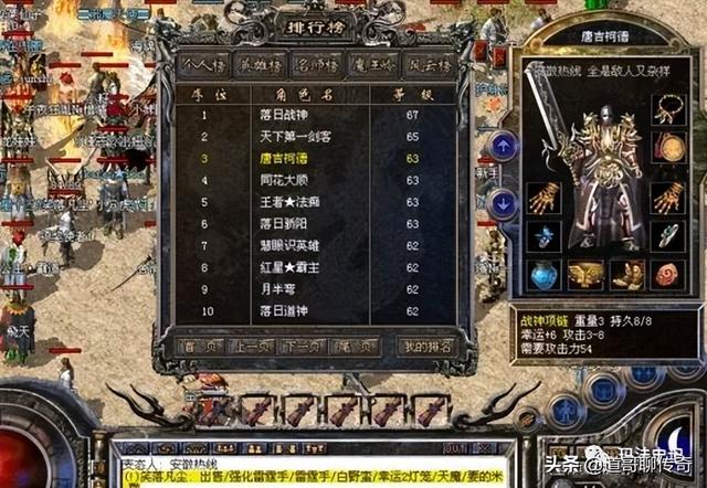 热血传奇：老区对峙时间最久的极品配备TOP6strong/p
p热血传奇/strong，运6战神链不是第一
