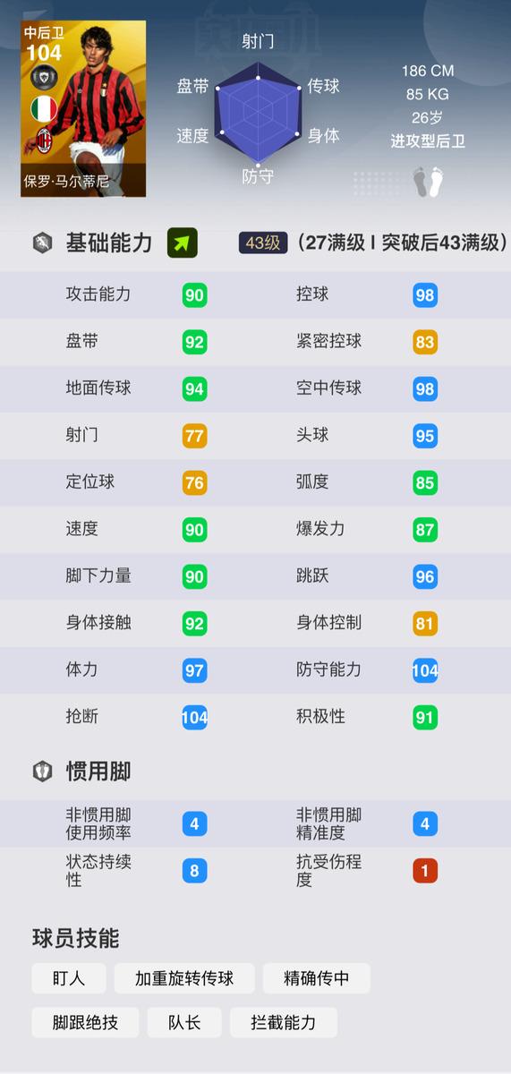 实况手游传奇球员品级打破表