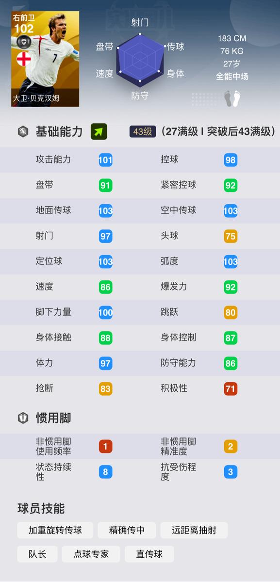 实况手游传奇球员品级打破表
