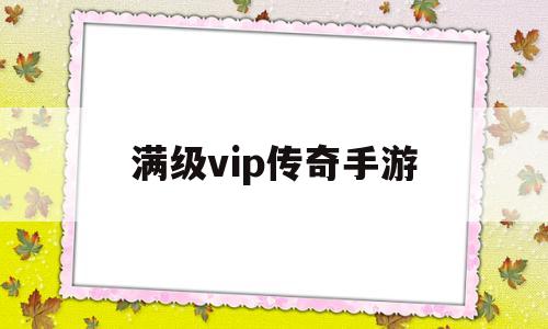 (免费vip传奇手游)满级vip传奇手游